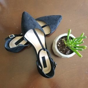 Black Suede Flats